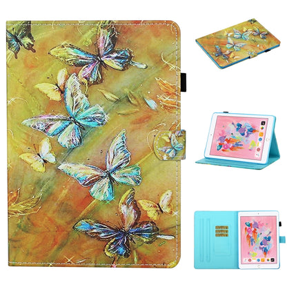 For iPad 10.2 / Air 2019 / Pro 10.5 Colored Drawing Stitching Horizontal Flip Leather Case, with Holder & Card Slots & Sleep / Wake-up Function(Butterfly) - iPad 10.2 Cases by buy2fix | Online Shopping UK | buy2fix