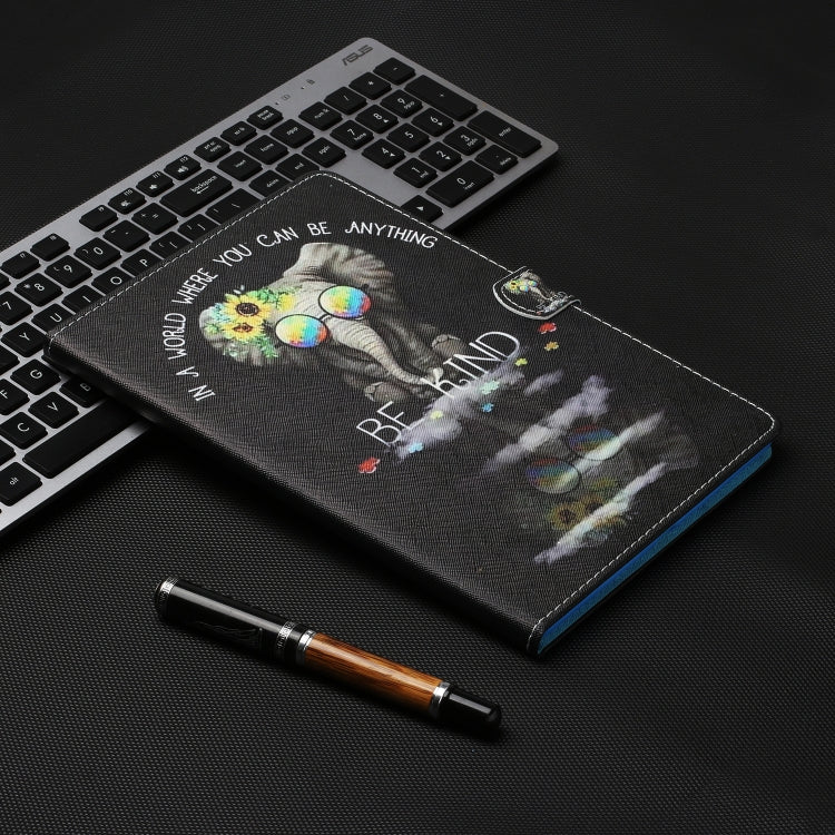 For iPad Pro 11 (2020) Colored Drawing Stitching Horizontal Flip Leather Tablet Case, with Holder & Card Slots & Sleep / Wake-up Function(Spectacle) - iPad Pro 11 (2020) Cases by buy2fix | Online Shopping UK | buy2fix