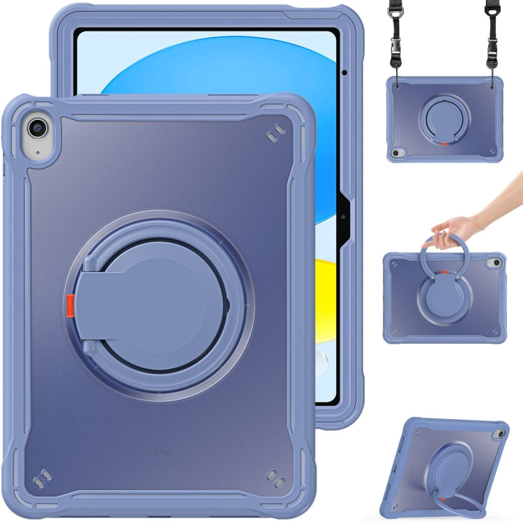 For iPad 2025 / 2022 Heavy Duty Hybrid Tablet Case with Handle & Strap(Lavender Grey) - iPad 2025 / 2022 Cases by buy2fix | Online Shopping UK | buy2fix
