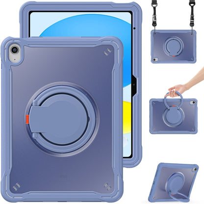 For iPad 2025 / 2022 Heavy Duty Hybrid Tablet Case with Handle & Strap(Lavender Grey) - iPad 2025 / 2022 Cases by buy2fix | Online Shopping UK | buy2fix