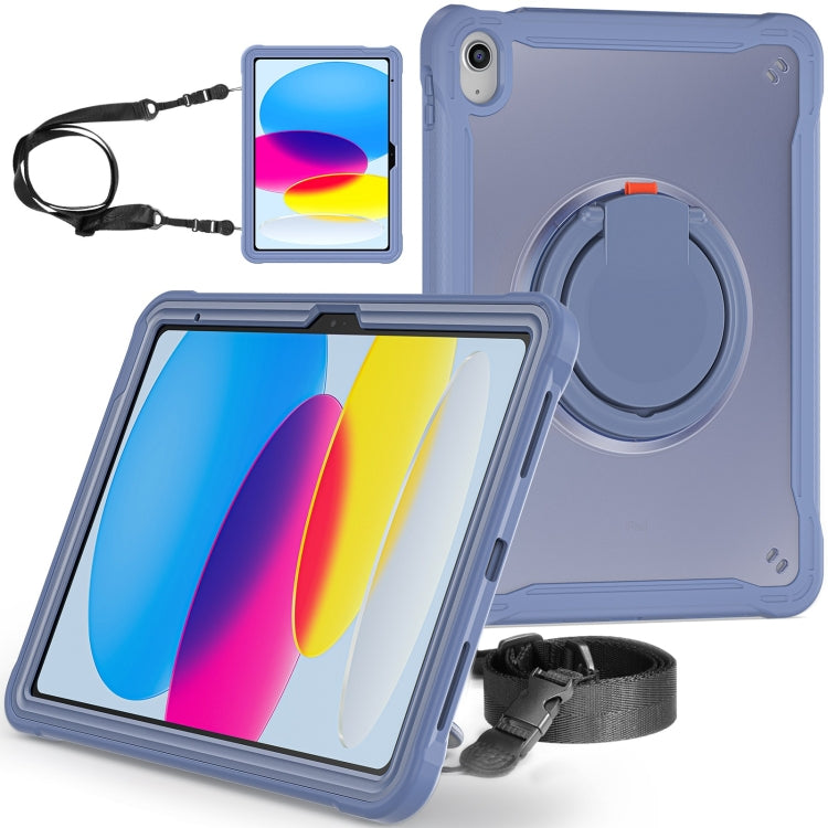 For iPad 2025 / 2022 Heavy Duty Hybrid Tablet Case with Handle & Strap(Lavender Grey) - iPad 2025 / 2022 Cases by buy2fix | Online Shopping UK | buy2fix