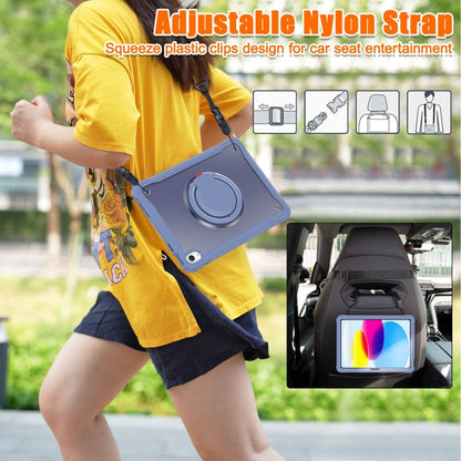 For iPad 2025 / 2022 Heavy Duty Hybrid Tablet Case with Handle & Strap(Lavender Grey) - iPad 2025 / 2022 Cases by buy2fix | Online Shopping UK | buy2fix