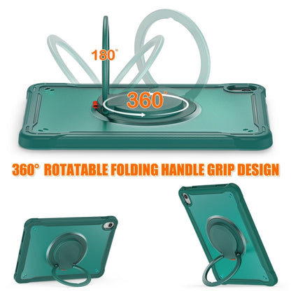 For iPad 2025 / 2022 Heavy Duty Hybrid Tablet Case with Handle & Strap(Dark Green) - iPad 2025 / 2022 Cases by buy2fix | Online Shopping UK | buy2fix