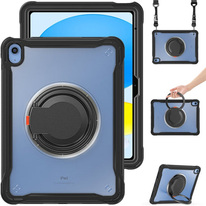 For iPad 2025 / 2022 Heavy Duty Hybrid Tablet Case with Handle & Strap(Black) - iPad 2025 / 2022 Cases by buy2fix | Online Shopping UK | buy2fix