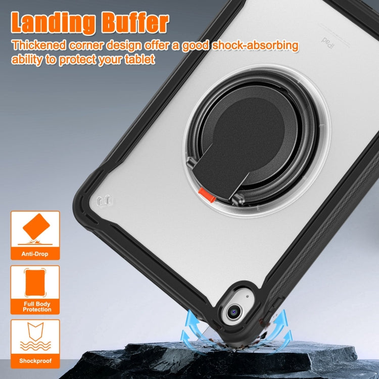 For iPad 2025 / 2022 Heavy Duty Hybrid Tablet Case with Handle & Strap(Black) - iPad 2025 / 2022 Cases by buy2fix | Online Shopping UK | buy2fix