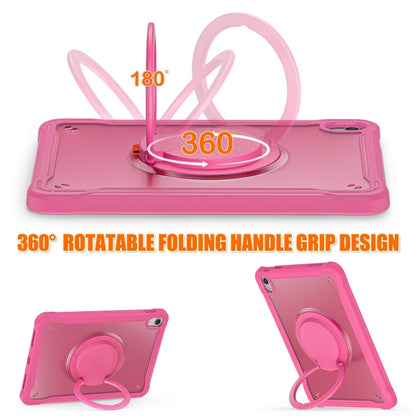 For iPad 2025 / 2022 Heavy Duty Hybrid Tablet Case with Handle & Strap(Rose Red) - iPad 2025 / 2022 Cases by buy2fix | Online Shopping UK | buy2fix