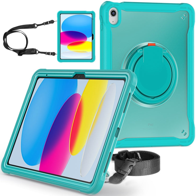 For iPad 2025 / 2022 Heavy Duty Hybrid Tablet Case with Handle & Strap(Light Blue) - iPad 2025 / 2022 Cases by buy2fix | Online Shopping UK | buy2fix