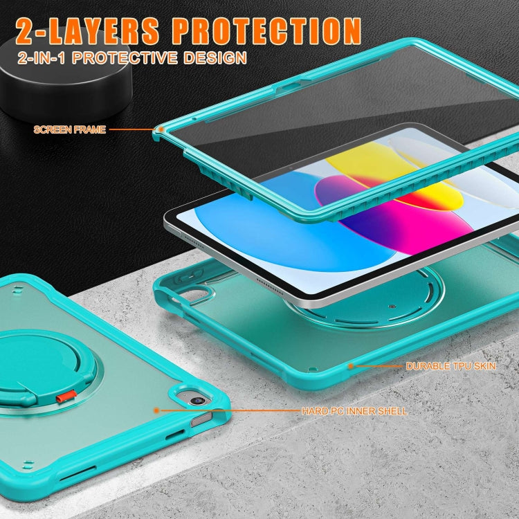 For iPad 2025 / 2022 Heavy Duty Hybrid Tablet Case with Handle & Strap(Light Blue) - iPad 2025 / 2022 Cases by buy2fix | Online Shopping UK | buy2fix