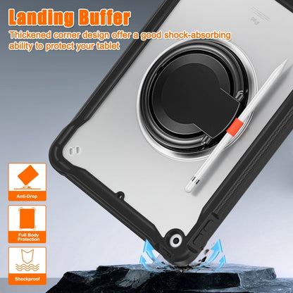 For iPad 10.2 2021 / 2020 / 2019 Heavy Duty Hybrid Tablet Case with Handle & Strap(Black) - iPad 10.2 Cases by buy2fix | Online Shopping UK | buy2fix