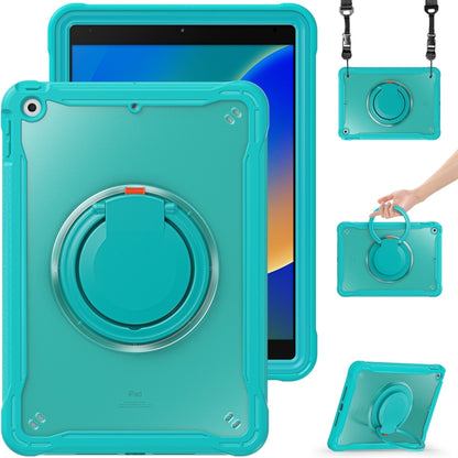 For iPad 10.2 2021 / 2020 / 2019 Heavy Duty Hybrid Tablet Case with Handle & Strap(Light Blue) - iPad 10.2 Cases by buy2fix | Online Shopping UK | buy2fix