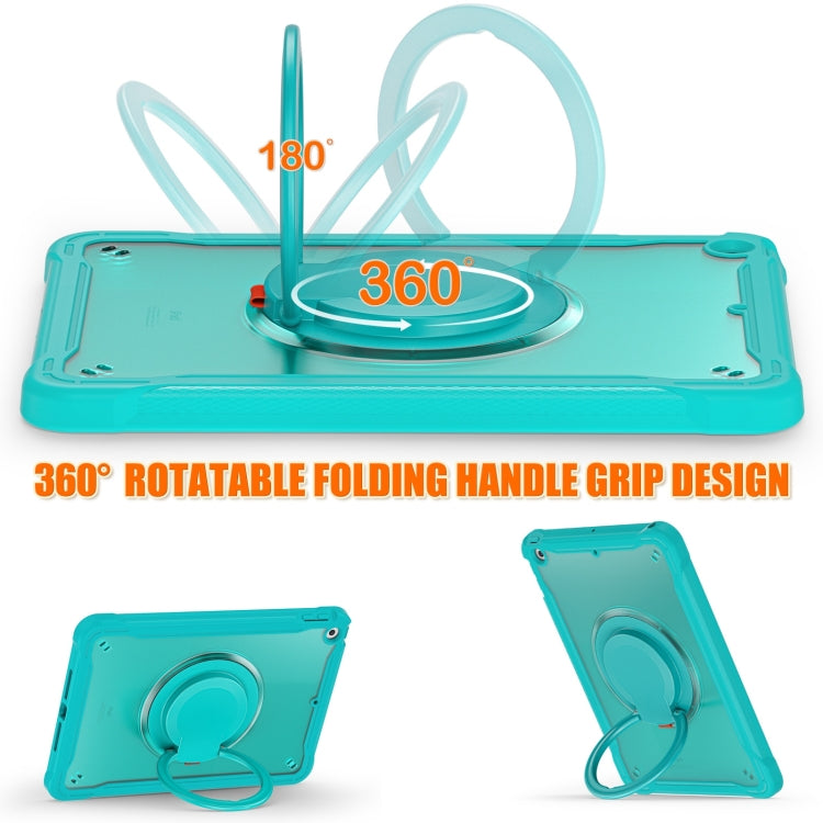 For iPad 10.2 2021 / 2020 / 2019 Heavy Duty Hybrid Tablet Case with Handle & Strap(Light Blue) - iPad 10.2 Cases by buy2fix | Online Shopping UK | buy2fix