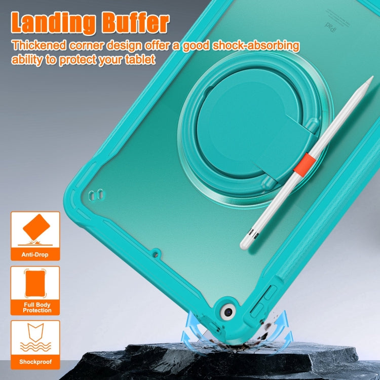 For iPad 10.2 2021 / 2020 / 2019 Heavy Duty Hybrid Tablet Case with Handle & Strap(Light Blue) - iPad 10.2 Cases by buy2fix | Online Shopping UK | buy2fix