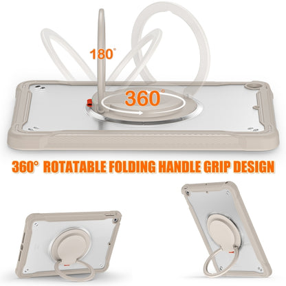 For iPad 10.2 2021 / 2020 / 2019 Heavy Duty Hybrid Tablet Case with Handle & Strap(Khaki) - iPad 10.2 Cases by buy2fix | Online Shopping UK | buy2fix