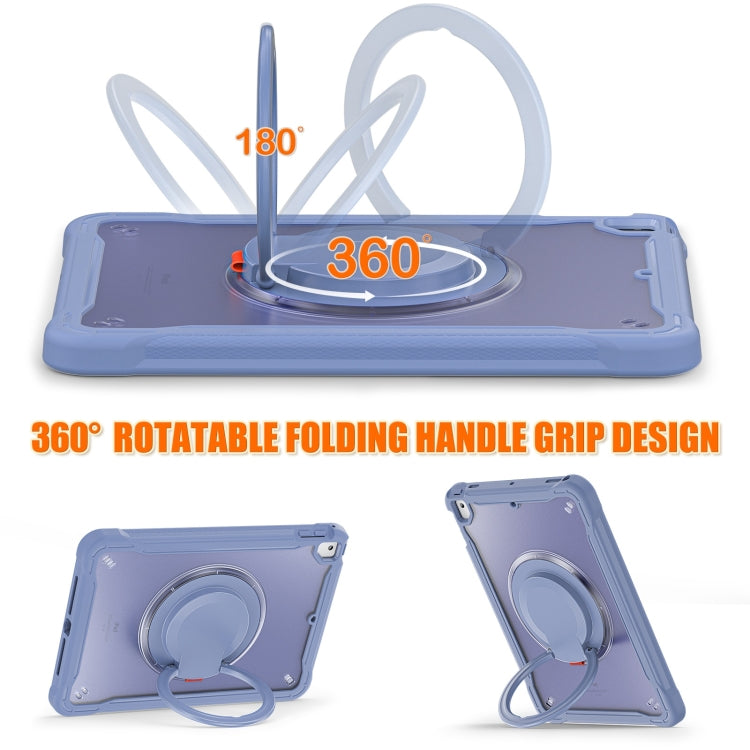 For iPad Air / Air 2 / 9.7 2018 / 2017 Heavy Duty Hybrid Tablet Case with Handle & Strap(Lavender Grey) - iPad 9.7 (2018) & (2017) Cases by buy2fix | Online Shopping UK | buy2fix