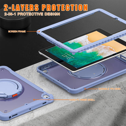 For iPad Air / Air 2 / 9.7 2018 / 2017 Heavy Duty Hybrid Tablet Case with Handle & Strap(Lavender Grey) - iPad 9.7 (2018) & (2017) Cases by buy2fix | Online Shopping UK | buy2fix