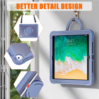For iPad Air / Air 2 / 9.7 2018 / 2017 Heavy Duty Hybrid Tablet Case with Handle & Strap(Lavender Grey) - iPad 9.7 (2018) & (2017) Cases by buy2fix | Online Shopping UK | buy2fix