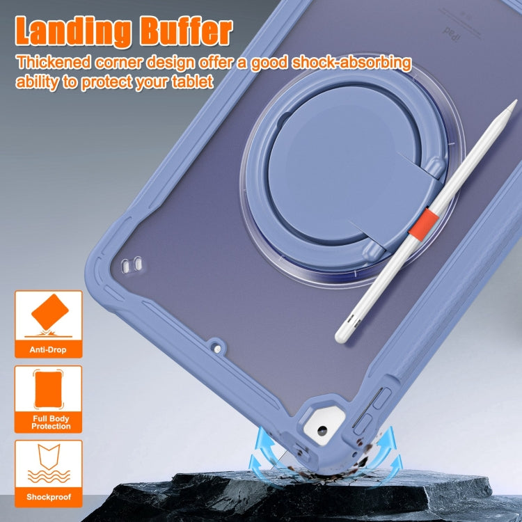 For iPad Air / Air 2 / 9.7 2018 / 2017 Heavy Duty Hybrid Tablet Case with Handle & Strap(Lavender Grey) - iPad 9.7 (2018) & (2017) Cases by buy2fix | Online Shopping UK | buy2fix