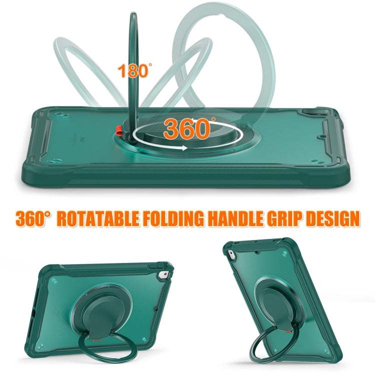 For iPad Air / Air 2 / 9.7 2018 / 2017 Heavy Duty Hybrid Tablet Case with Handle & Strap(Dark Green) - iPad 9.7 (2018) & (2017) Cases by buy2fix | Online Shopping UK | buy2fix