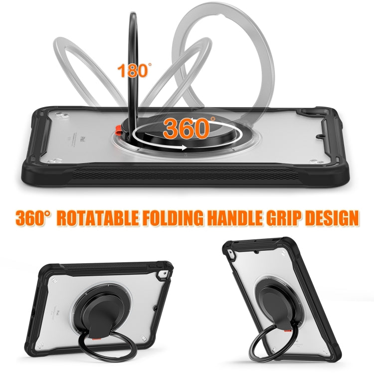 For iPad Air / Air 2 / 9.7 2018 / 2017 Heavy Duty Hybrid Tablet Case with Handle & Strap(Black) - iPad 9.7 (2018) & (2017) Cases by buy2fix | Online Shopping UK | buy2fix