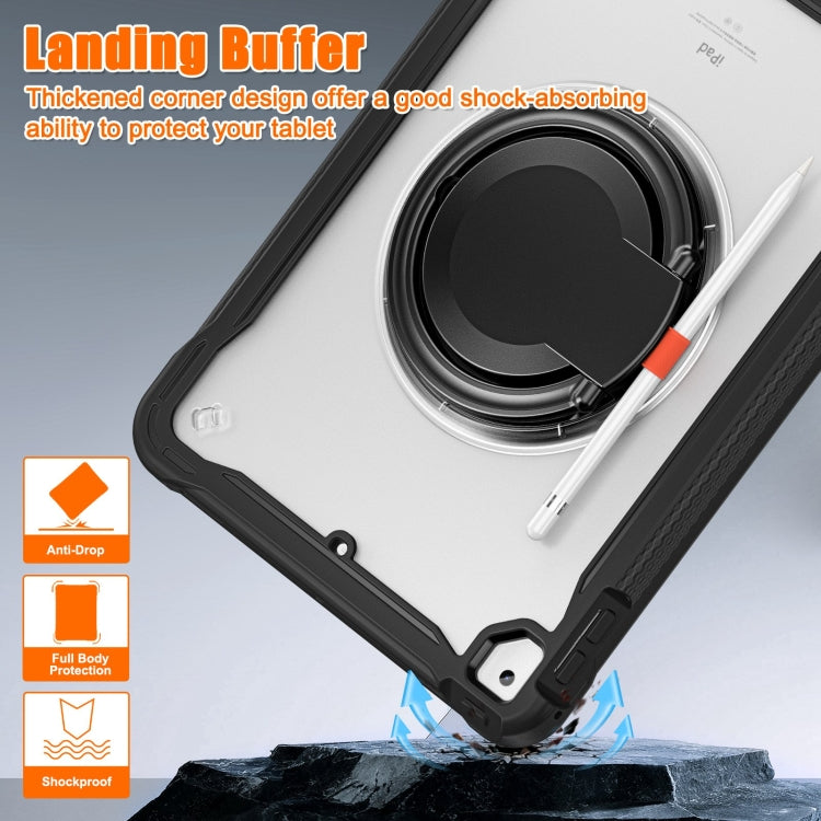 For iPad Air / Air 2 / 9.7 2018 / 2017 Heavy Duty Hybrid Tablet Case with Handle & Strap(Black) - iPad 9.7 (2018) & (2017) Cases by buy2fix | Online Shopping UK | buy2fix