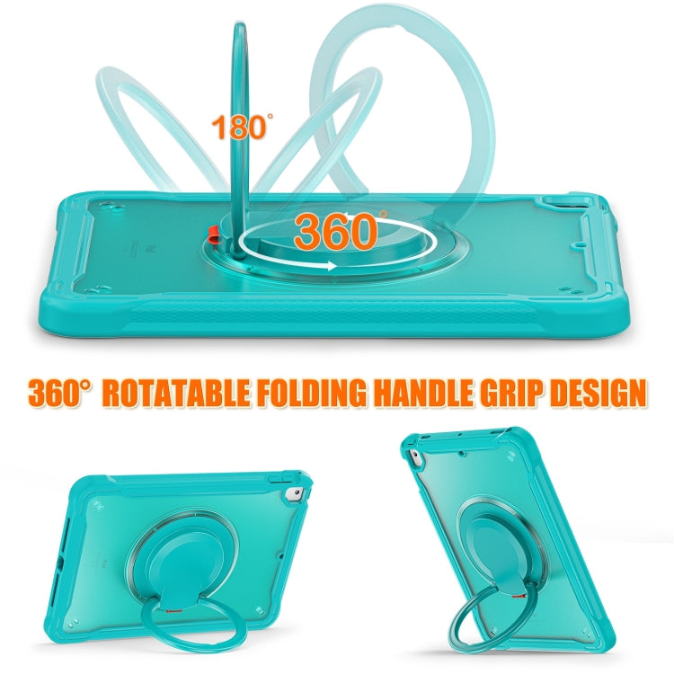 For iPad Air / Air 2 / 9.7 2018 / 2017 Heavy Duty Hybrid Tablet Case with Handle & Strap(Light Blue) - iPad 9.7 (2018) & (2017) Cases by buy2fix | Online Shopping UK | buy2fix