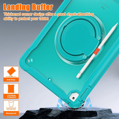 For iPad Air / Air 2 / 9.7 2018 / 2017 Heavy Duty Hybrid Tablet Case with Handle & Strap(Light Blue) - iPad 9.7 (2018) & (2017) Cases by buy2fix | Online Shopping UK | buy2fix