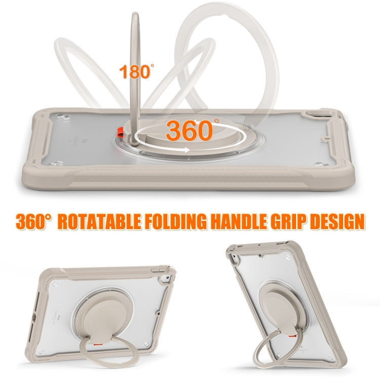 For iPad Air / Air 2 / 9.7 2018 / 2017 Heavy Duty Hybrid Tablet Case with Handle & Strap(Khaki) - iPad 9.7 (2018) & (2017) Cases by buy2fix | Online Shopping UK | buy2fix