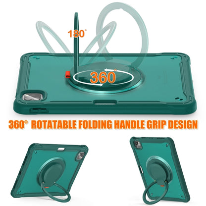 For iPad Air 2022 10.9 / Pro 11 2022 Heavy Duty Hybrid Tablet Case with Handle & Strap(Dark Green) - iPad 2025 / 2022 Cases by buy2fix | Online Shopping UK | buy2fix