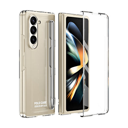 For Samsung Galaxy Z Fold5 5G Integrated AG Matte Folding Phone Case with Pen Slot(Transparent) - Galaxy Z Fold5 Cases by buy2fix | Online Shopping UK | buy2fix