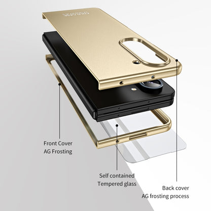 For Samsung Galaxy Z Fold5 5G Integrated AG Matte Folding Phone Case with Pen Slot(Champagne Gold) - Galaxy Z Fold5 Cases by buy2fix | Online Shopping UK | buy2fix