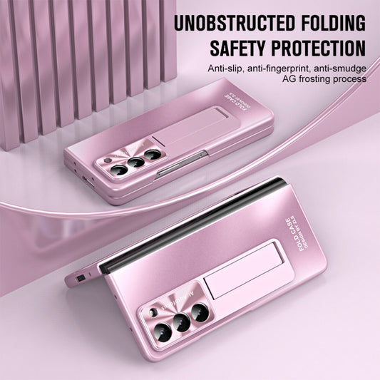 For Samsung Galaxy Z Fold5 5G Integrated AG Matte Folding Phone Case with Pen Slot(Pink) - Galaxy Z Fold5 Cases by buy2fix | Online Shopping UK | buy2fix