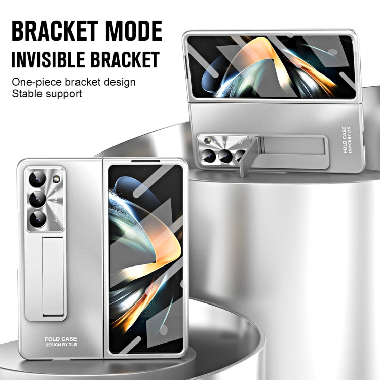 For Samsung Galaxy Z Fold5 5G Integrated AG Matte Folding Phone Case with Pen Slot(Silver) - Galaxy Z Fold5 Cases by buy2fix | Online Shopping UK | buy2fix