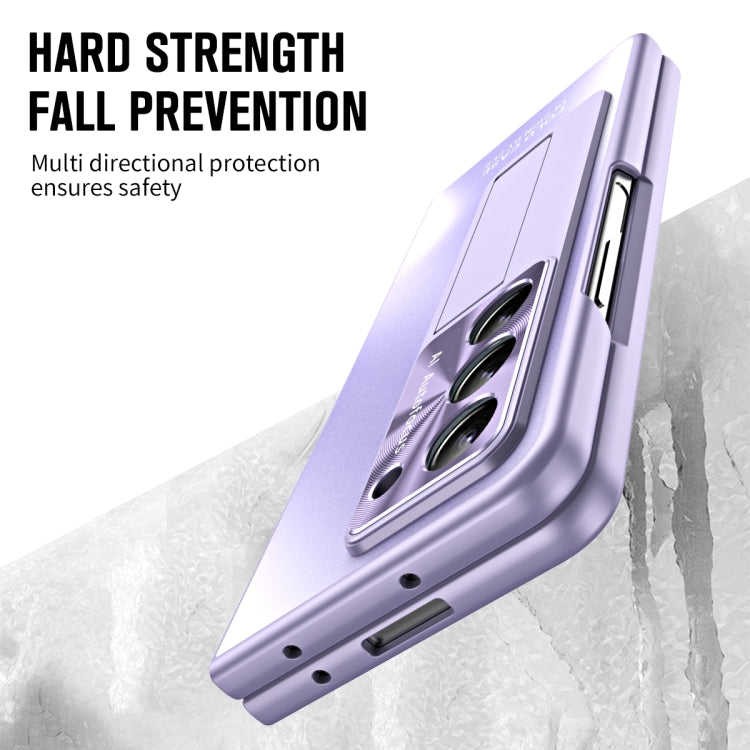 For Samsung Galaxy Z Fold5 5G Integrated AG Matte Folding Phone Case with Pen Slot(Purple) - Galaxy Z Fold5 Cases by buy2fix | Online Shopping UK | buy2fix