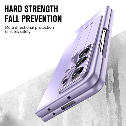 For Samsung Galaxy Z Fold5 5G Integrated AG Matte Folding Phone Case with Pen Slot(Purple) - Galaxy Z Fold5 Cases by buy2fix | Online Shopping UK | buy2fix
