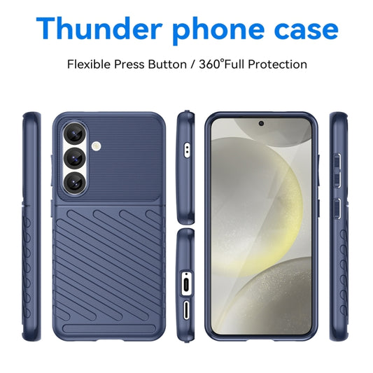 For Samsung Galaxy S25 5G Thunderbolt Shockproof TPU Phone Case(Blue) by buy2fix