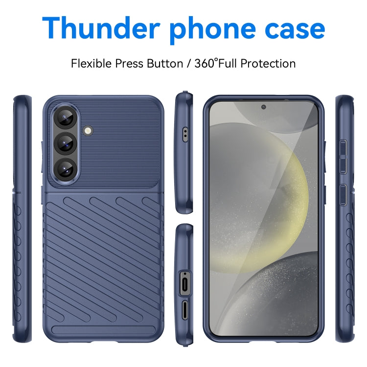 For Samsung Galaxy S25+ 5G Thunderbolt Shockproof TPU Phone Case(Blue) by buy2fix