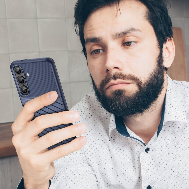 For Samsung Galaxy S25+ 5G Thunderbolt Shockproof TPU Phone Case(Blue) by buy2fix