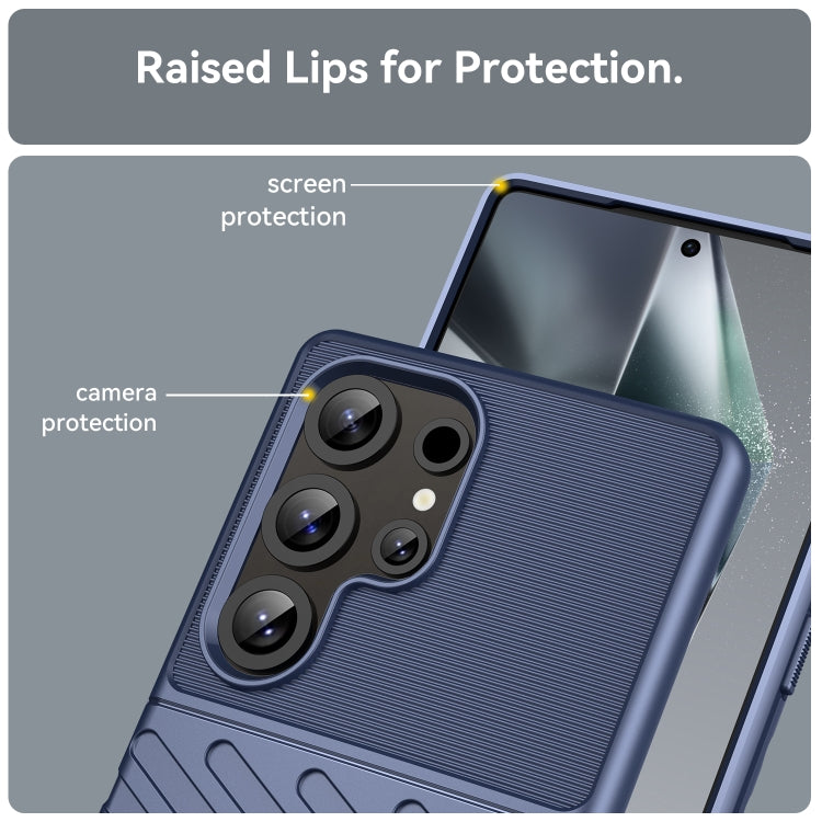 For Samsung Galaxy S25 Ultra 5G Thunderbolt Shockproof TPU Phone Case(Blue) by buy2fix