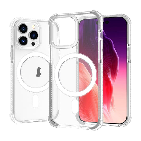 For iPhone 15 Pro Max Acrylic Magsafe Magnetic Shockproof Phone Case(Transparent)