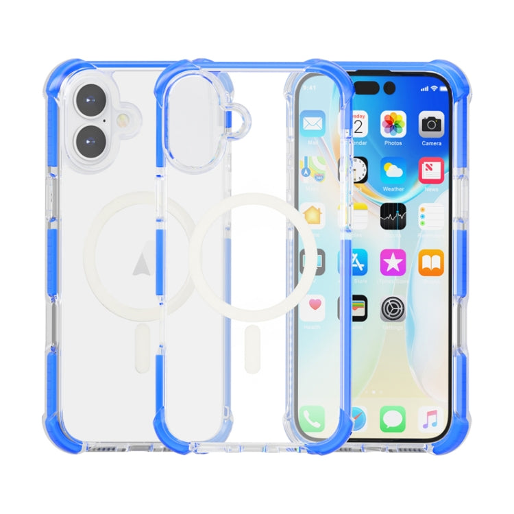 For iPhone 16 Plus Acrylic Magsafe Magnetic Shockproof Phone Case(Blue) - iPhone 16 Plus Cases by buy2fix | Online Shopping UK | buy2fix