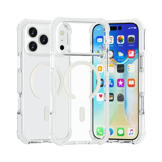 For iPhone 17 Pro Max Acrylic Magsafe Magnetic Shockproof Phone Case(Transparent) - iPhone 17 Pro Max Cases by buy2fix | Online Shopping UK | buy2fix