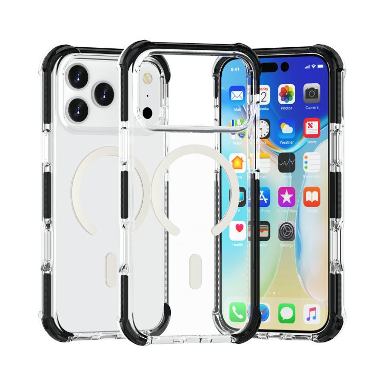 For iPhone 17 Pro Max Acrylic Magsafe Magnetic Shockproof Phone Case(Transparent Black) - iPhone 17 Pro Max Cases by buy2fix | Online Shopping UK | buy2fix
