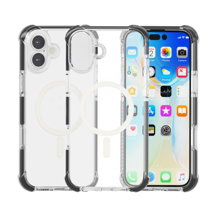 For iPhone 17 Acrylic Magsafe Magnetic Shockproof Phone Case(Transparent Black) - iPhone 17 Cases by buy2fix | Online Shopping UK | buy2fix