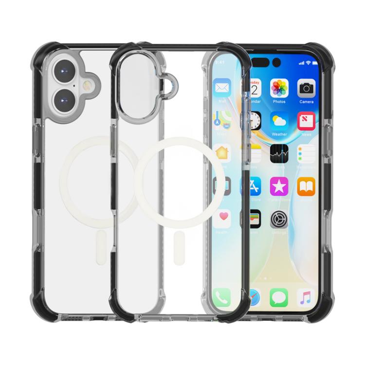 For iPhone 17 Acrylic Magsafe Magnetic Shockproof Phone Case(Black) - iPhone 17 Cases by buy2fix | Online Shopping UK | buy2fix