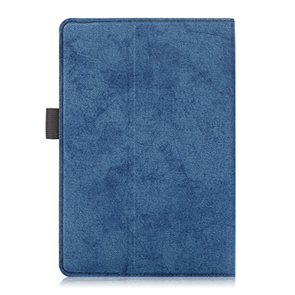 For 7-8 inch Marble Cloth Texture Horizontal Flip Universal Tablet PC Leather Case with Pen Slot & Holder(Dark Blue) - 8 inch by buy2fix | Online Shopping UK | buy2fix