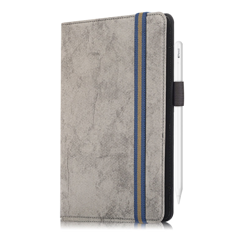 For 7-8 inch Marble Cloth Texture Horizontal Flip Universal Tablet PC Leather Case with Pen Slot & Holder(Grey) - 8 inch by buy2fix | Online Shopping UK | buy2fix