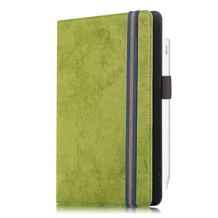 For 7-8 inch Marble Cloth Texture Horizontal Flip Universal Tablet PC Leather Case with Pen Slot & Holder(Green) - 8 inch by buy2fix | Online Shopping UK | buy2fix