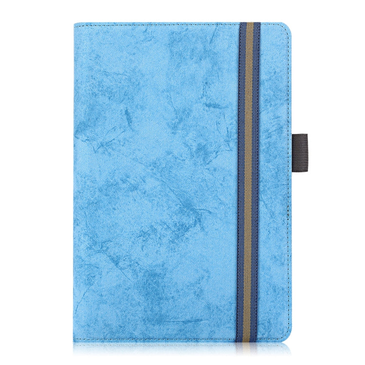 For 7-8 inch Marble Cloth Texture Horizontal Flip Universal Tablet PC Leather Case with Pen Slot & Holder(Sky Blue) - 8 inch by buy2fix | Online Shopping UK | buy2fix