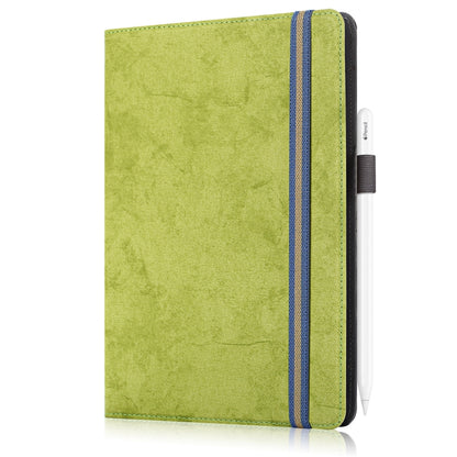 For 9-11 inch Marble Cloth Texture Horizontal Flip Universal Tablet PC Leather Case with Pen Slot & Holder(Green) - 10 - 11 inch by buy2fix | Online Shopping UK | buy2fix