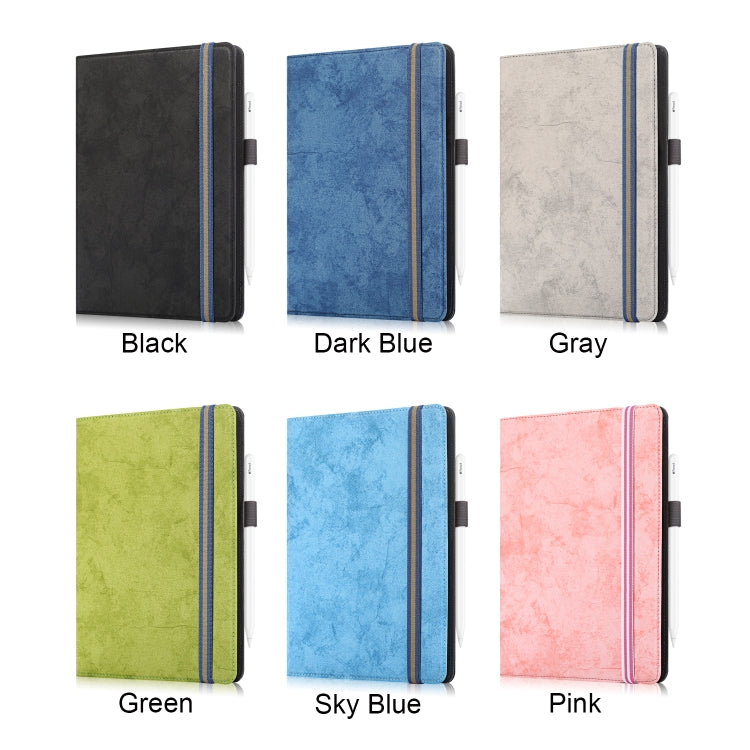 For 9-11 inch Marble Cloth Texture Horizontal Flip Universal Tablet PC Leather Case with Pen Slot & Holder(Green) - 10 - 11 inch by buy2fix | Online Shopping UK | buy2fix